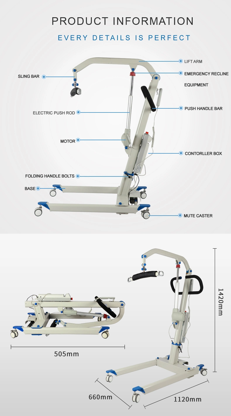 Jbh29002f Healthcare Supply Disability Equipment Medical Folding Patient Lifter