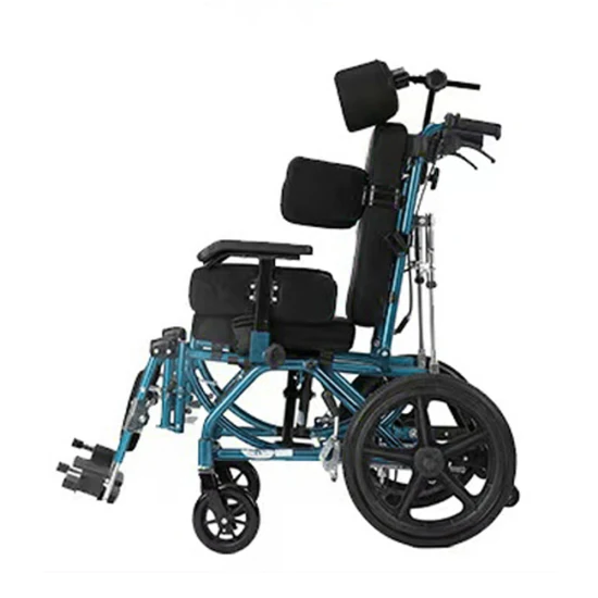 Parálisis cerebral Niños Adultos Silla de ruedas Deshabilitar Ancianos Paralizados Respaldo alto Silla de ruedas médica portátil Movilidad Silla de ruedas Precio