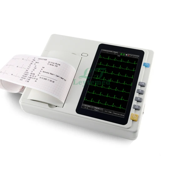 LTSE23 Precio barato 3 canales / 6 canales / 12 canales Máquina de ECG con pantalla táctil de 7 pulgadas